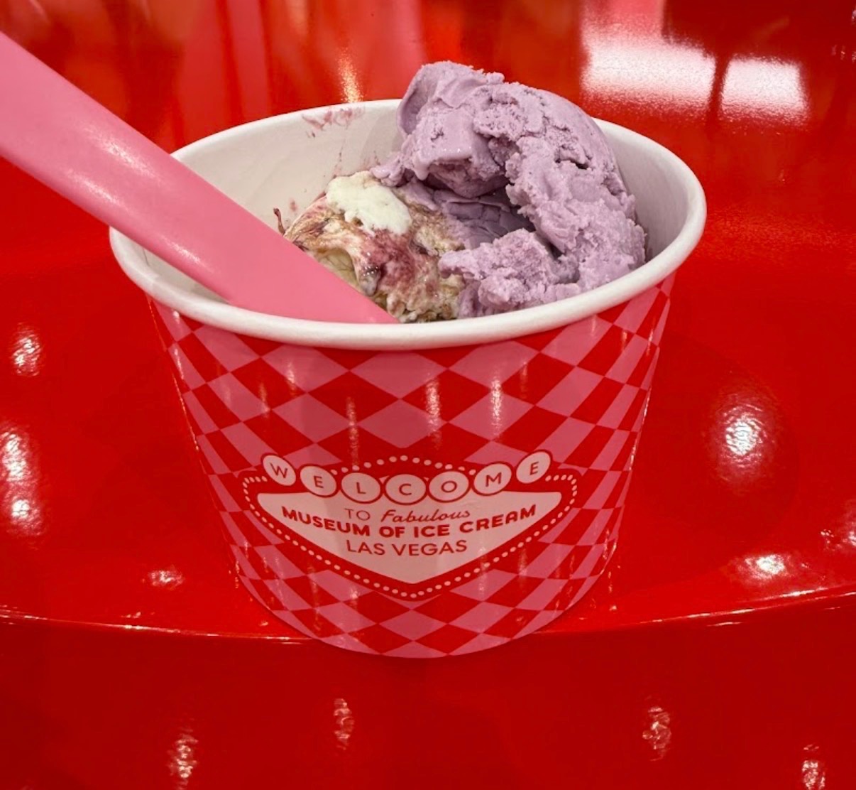 Helado servido en el Museum of Ice Cream de Las Vegas