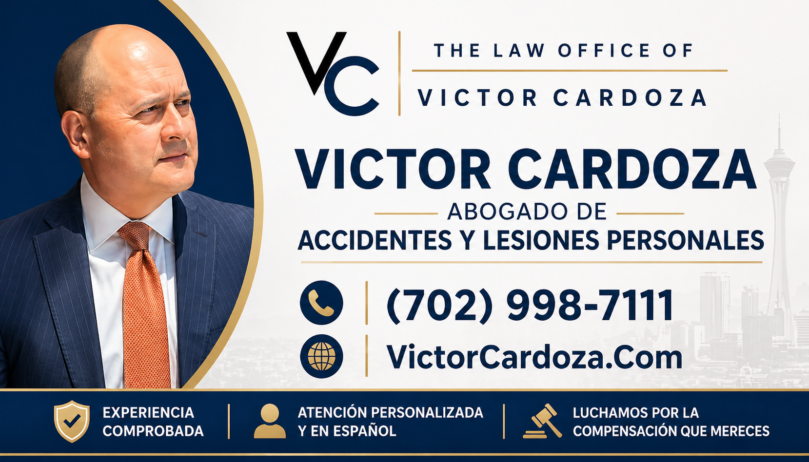 Victor Cardoza abogado de accidentes y lesiones personales en Las Vegas