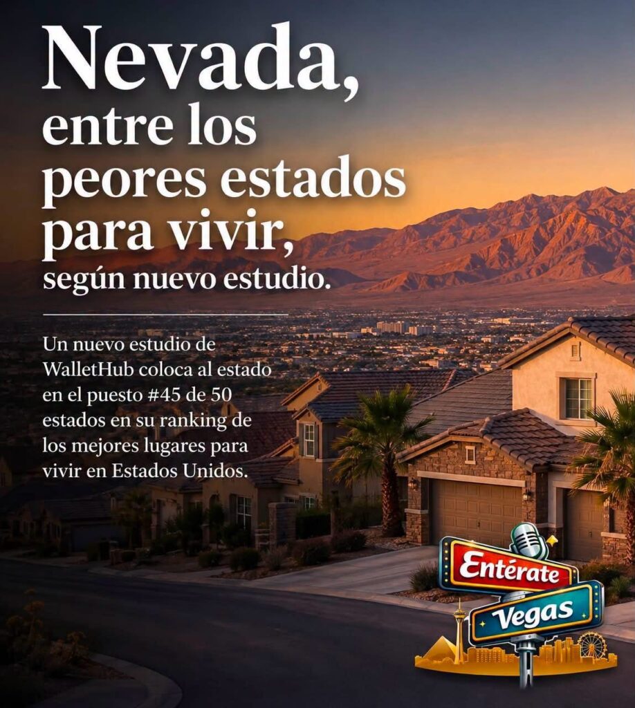 Nevada, entre los peores estados para vivir, según nuevo estudio